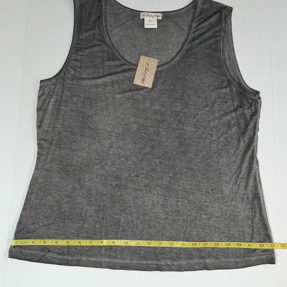 NWT A Touch Of Style - Women Sz XL - 2 Peice Set Grey Tank Top & Grey Lace Top - Picture 11 of 16